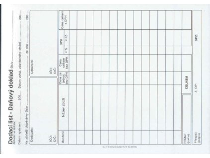 Doklad dodací list A5-daň. propis., /PT140/