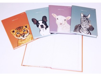 Kniha záznamní A5/96l ,Animal 70g čtvereček