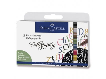 Popisovač Faber-Castell Pitt Artist Pen Calligraphy 8 kusů