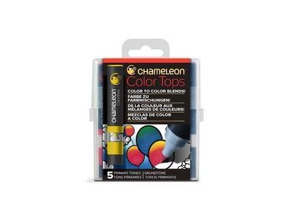 Chameleon Color Tops  - tónovací fixy - Sada Primary Tones - 5KS - barevné nástavce