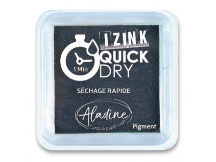 Razítkovací polštářek Aladine Izink Quick Dry výběr barev černá