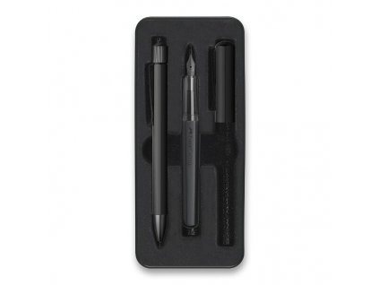 Sada Faber-Castell Hexo Black plnicí pero a kuličkové pero