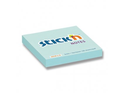 Samolepicí bloček Hopax Stick’n Pastel Notes 76 × 76 mm, 100 listů, výběr barev modrá