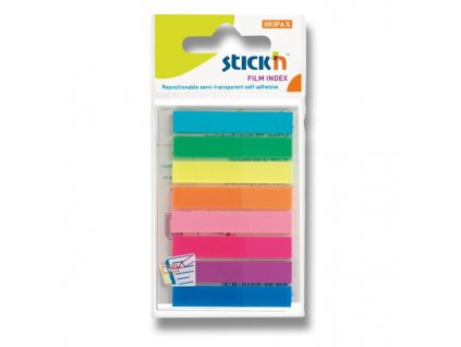Samolepicí proužky Stick´n Clearnote proužky 45 x 8 mm, 8 barev