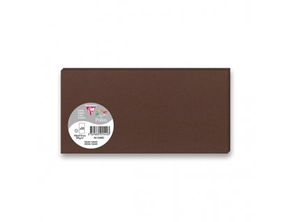 Barevná dopisní karta Clairefontaine 106 x 213 mm do DL obálek, 25 ks, výběr barev hnědá, DL