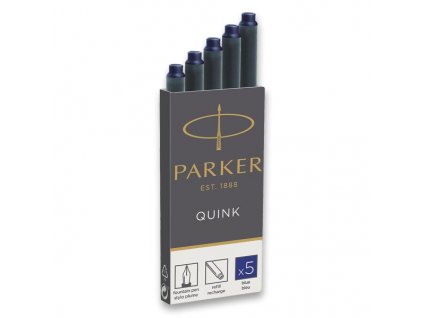 Inkoustové bombičky Parker 5 ks, výběr barev modré