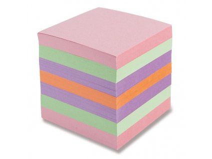 Poznámkový bloček barevný - nelepený 90 × 90 × 90 mm, 800 listů