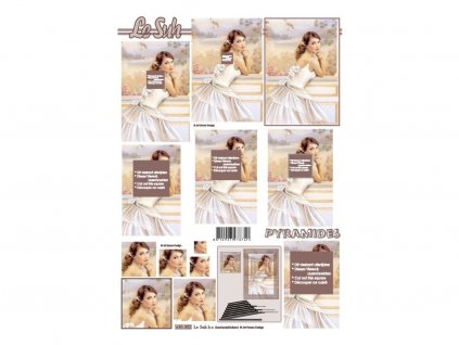 18411 1 3d papiry pro vystrihovani nevesta 2 pyramida