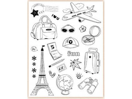 Gelová razítka - Cestování Paříž