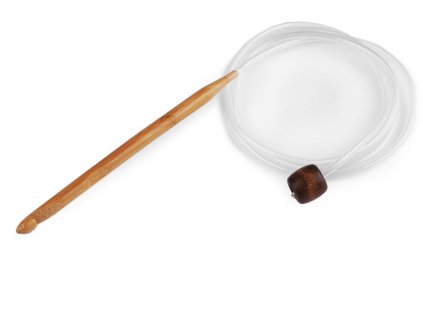 Bambusový háček na tuniské háčkování (Balení 1 ks, Varianta 1 (3 mm) bambus tmavý)