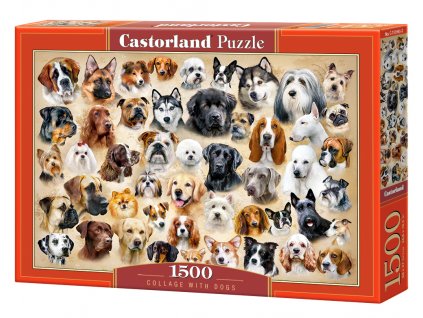 Puzzle Castorland 1500 dílků -Psí koláž