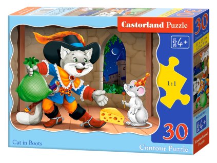21735 2 puzzle castorland 30 dilku kocour v botach