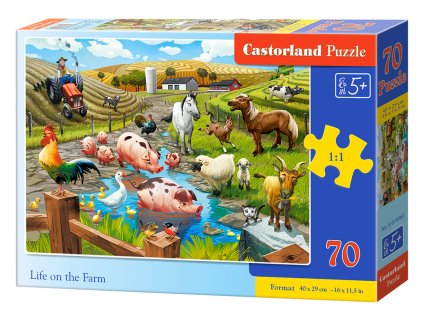 22233 puzzle castorland 70 dilku premium zivot na farme
