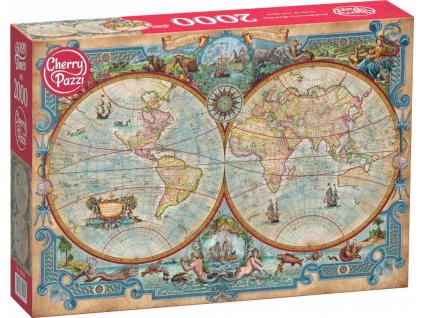 Puzzle 2000d. Cherry Pazzi, Mapa světa
