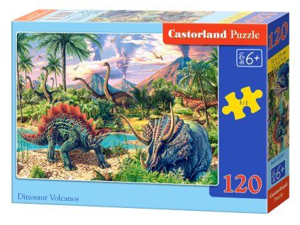 Puzzle Castorland 120 dílků - Dinosauří vulkán