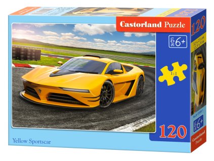 Puzzle Castorland 120 dílků - Žlutý sporťák