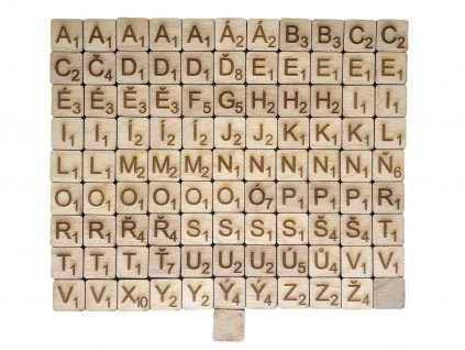 Písmena na Scrabble - česká sada (98ks)