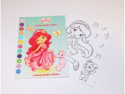 Omalovánky A5 Strawberry 2 - princezny (Varianta ...maluj podle čísel)