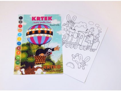 Omalovánky A5 Krtek 2 (Varianta ...maluj podle čísel)