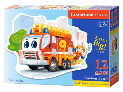 Puzzle Castorland Contour MAXI 12 dílků - Hasičské auto