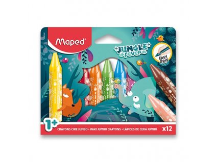 Voskovky Maped Jungle Fever Jumbo 12 barev