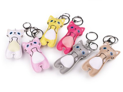 Přívěsek na batoh / klíče kočka (Balení 1 ks, Varianta 1 bílá)