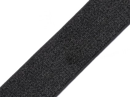 Pruženka s lurexem šíře 48 mm (Balení 1 m, Varianta 2 černá)