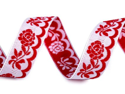 Vzorovka šíře 20 mm (Balení 25 m, Varianta 10/4 bílo červená)