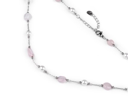 Náhrdelník z nerezové oceli (Balení 1 ks, Varianta 1 pudrová)