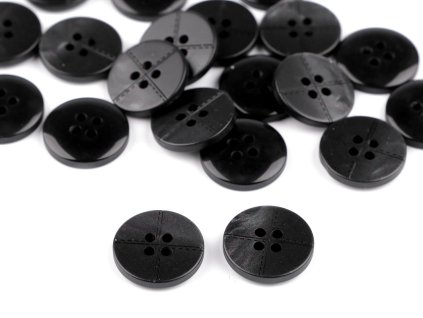 Knoflík s prošitím velikost 24", 28", 36", 40" (Balení 20 ks, Varianta 1 (24") černá)