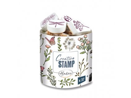 Razítka Creative Stamp - Jarní louka, 37 ks