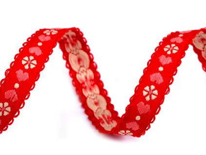 Vzorovka srdce šíře 15 mm (Balení 1 m, Varianta 1 (10mm) bílá)