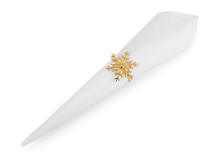 Kovový kroužek na ubrousek vánoční vločka (Balení 1 ks, Varianta 1 stříbrná)