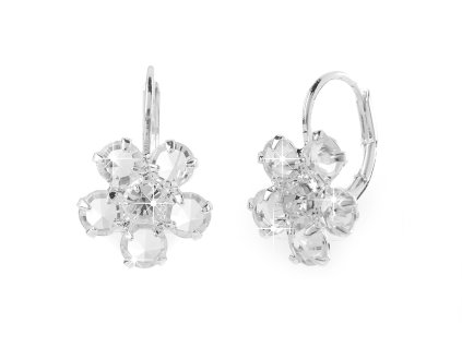 Náušnice jablonecká bižuterie květ (Balení 1 pár, Varianta 2 crystal)