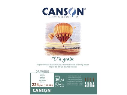 "C" a grain skicák - lepený A5, A4 a A3 (224g/m2)