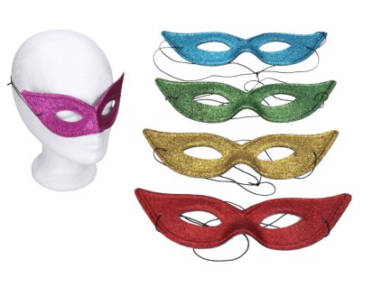 Set karneval - maska (škraboška) mix barev (W045140)