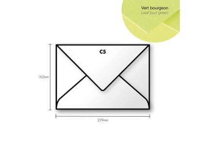 Papírová obálka Pollen C5 162x229mm – Leaf (Barva Leaf)