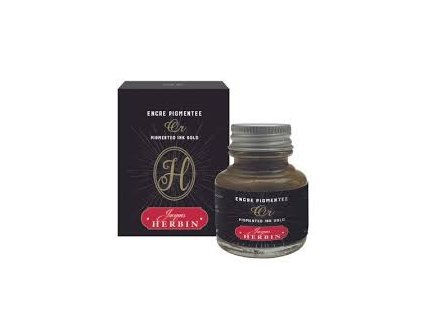Metalický inkoust Herbin 30ml – Gold (Barva Gold)