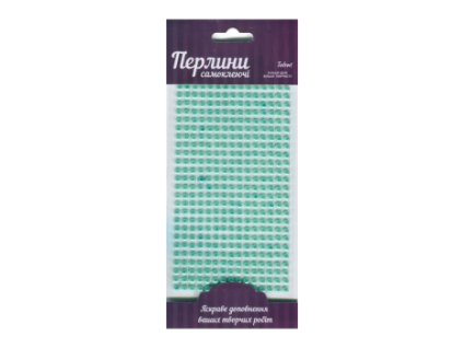 Samolepicí třpytivé perličky 5mm 375ks – Turquoise (Barva Turquoise)