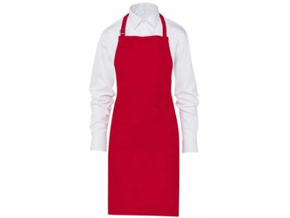 Bavlněná zástěra s kapsou 200g – červená / red