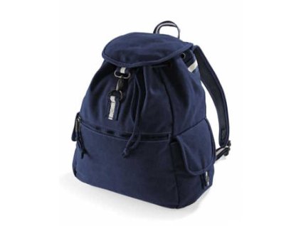 Plátěný batoh Camel s kapsami – tmavě modrý / navy (Barva tmavě modrý / navy)