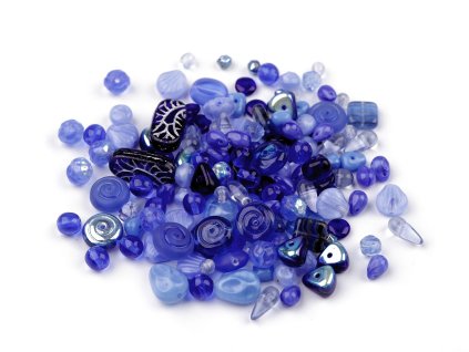 Skleněné korálky ramš mačkanice (Balení 50 g, Varianta 26 červená)