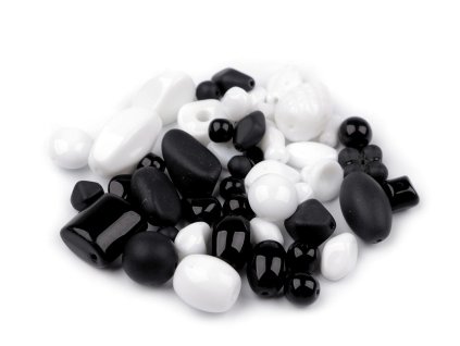 Skleněné korálky ramš mačkanice (Balení 50 g, Varianta 26 červená)