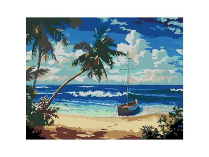 Malování podle čísel Rosa – 239 loď na pobřeží (Barva loď na pobřeží)