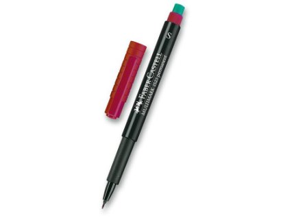 Permanentní fix Faber-Castell Multimark – červený S (Barva červený S)