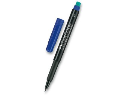 Permanentní fix Faber-Castell Multimark – modrý S (Barva modrý S)