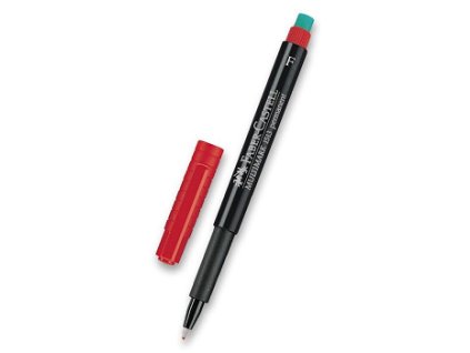 Permanentní fix Faber-Castell Multimark – červený F (Barva červený F)