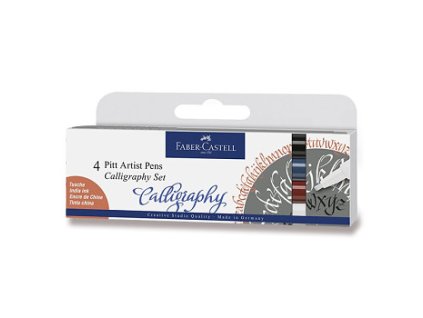 Sada popisovačů Faber-Castell 4ks Calligraphy tmavé (Barva Castell 4ks Calligraphy tmavé)