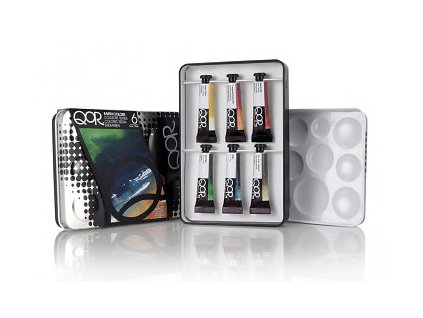 Sada akvarelových barev QoR 6x5ml terra