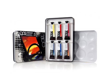 Sada akvarelových barev QoR 6x5ml základní